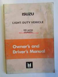 Isuzu Light-duty vehicle, owner&#039;s and driver&#039;s manual