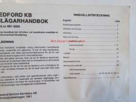 Bedford KB Ägarhandbok 1981
