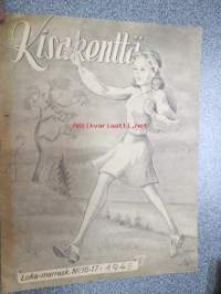 Kisakenttä 1945 nr 16-17 -Suomen Naisliikuntaliitto -julkaisu