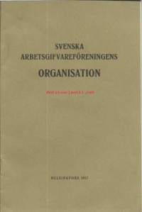 Svenska Arbetsgivareföreningens organisation, Helsingfors 1917