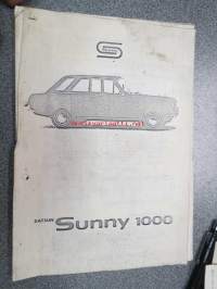 Datsun Sunny 1000 tekniset tiedot -moniste