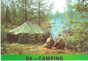 SA - Camping   - sotilaspostikortti blanco