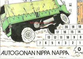 Autogonan nippa nappa - sotilaspostikortti blanco