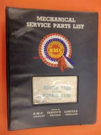 BMC Austin/Morris 1100 Mechanical  service  list Parts list - varaosakirja