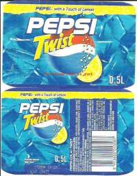 Pepsi   - juomaetiketti  erä  14 kpl