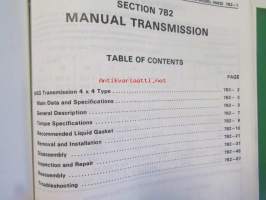 Isuzu Light-duty vehicle Workshop manual 1988 --&gt;TF series No.TFR. TFS TF-WE-89EU (europe)