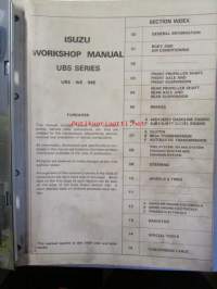 Isuzu Light-duty vehicle Workshop manual 1986 --&gt; UBS series No. UBS-WE-98E