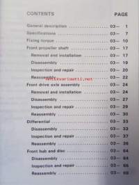 Isuzu Light-duty vehicle Workshop manual 1986 --&gt; UBS series No. UBS-WE-98E