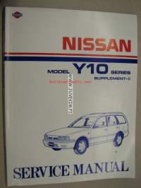 Nissan Y-10 series service manual supplement II -korjaamokirjan lisäosa