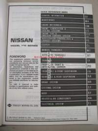 Nissan Y-10 series service manual supplement II -korjaamokirjan lisäosa
