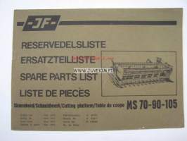 JF leikkuri MS 70-90-105 spare parts list -varaosaluettelo 