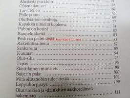 Olut! - Oy Harwall Ab:n liikelahja, olut-aihetta, ruokaohjeita, piirrokset Adam Korpak, teksti Juha Tanttu