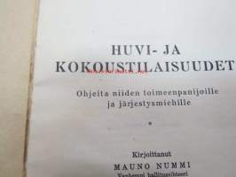 Huvi- ja kokoustilaisuudet - Ohjeita niiden toimeenpanijjolle ja järjestysmiehille