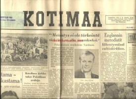 Kotimaa 15.8.1947  nr 54 - Jumalan kielteisyys ja kommunismi, Ilmajoen kirkkoherraksi Kalervo Korpinen, sotkamon seurakunta 300 v