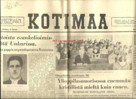 Kotimaa 28.2..1947  nr 16  - kirkon jälleenrakennusohjelma, Helsingin kaupunginlähetys, varkaus Pyhän Haudan kirkossa