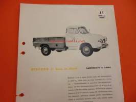 Bedford J 1 bens, ja diesel - tekn,tiedot / myyntiesite