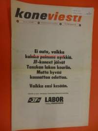 Koneviesti 1973/12.6.6.1973.sis,mm.Fiskarsin lautasäkeet.Ohjeita ruiskuttajille.Valmet 880 K kestotestissä.Mitä mieltä Scaniasta ?.