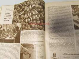 Kotiliesi 1948 nr 13-14,  heinäkuu Kesä pesee vuodevaatteetkin, tie Ateneumiin - mutta silti käytännön palvelukseen, vauvan pyörävaunu. perhevalokuvissa :
