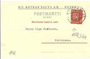 Kotkan Rauta Oy    firmakortti  28.8.1931      firmakuori