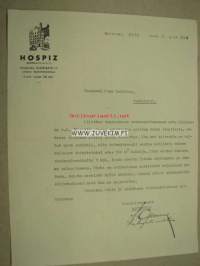 Hotelli Hospiz 3.12.1943 -asiakirja