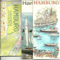 Hamburg alk 1959 matkailuesite  matkailukartta  3 kpl