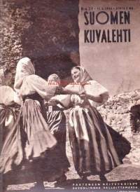 Suomen Kuvalehti 12.6.1943, nro 24.  Kansikuva:  Paateneen neitsykäiset Savonlinnaa valloittamassa.
