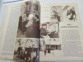 Kotiliesi 1963 nr 3 Helmikuu Kannessa kuva:  pitsinnypläystä opetetaan pikkutytölle. Ompeluohjeita: vuoteen taustalle seinän suojus. Koti observatoriossa (perhe