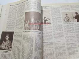 Kotiliesi 1963 nr 3 Helmikuu Kannessa kuva:  pitsinnypläystä opetetaan pikkutytölle. Ompeluohjeita: vuoteen taustalle seinän suojus. Koti observatoriossa (perhe
