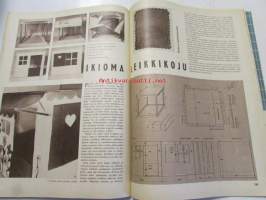 Kotiliesi 1963 nr 3 Helmikuu Kannessa kuva:  pitsinnypläystä opetetaan pikkutytölle. Ompeluohjeita: vuoteen taustalle seinän suojus. Koti observatoriossa (perhe