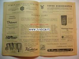 Turun kaupunginteatteri 1955/56 Iloinen leski -käsiohjelma