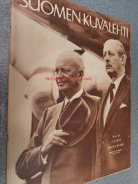 Suomen Kuvalehti 1959 nr 36, Rajan yli 15 vuotta sitten - Suomen Moskovaan lähetetty välirauhanvaltuuskunta kuvasarja, Eisenhower Euroopassa, Käbi ja Ingmar