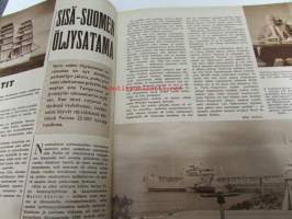 Suomen Kuvalehti 1959 nr 39, Sisä-Suomen öljysatama Pori, Hrushtshev Amerikassa (9 sivua), Ståhlbergin patsaan matka puolen Helsingin halki, viulut soivat