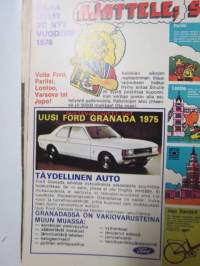 Vauhdin maailma 1975 nr 7 -mm. Kenneth Calenius esittelee sivuvaunut TT:n, paalupaikalla Pentti Airikkala?, Turbo meidän laskuumme, kiitos!, Ruotsin gran prix