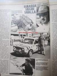 Vauhdin Maailma 1981 nr 6 -mm. FHRA Car Show 1981 helsingin jäähallissa, Rally Csta Smeralda, Drag racing, Indiapolis 500 mailia Johnny Rutherford &quot;Teksasin