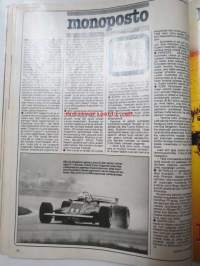 Vauhdin Maailma 1981 nr 6 -mm. FHRA Car Show 1981 helsingin jäähallissa, Rally Csta Smeralda, Drag racing, Indiapolis 500 mailia Johnny Rutherford &quot;Teksasin