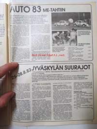 Vauhdin Maailma 1983 nr 6 -mm. Hämeenlinnan ajot, Citroen Visa GT, Suzuki RM jääradalla, SM drag, Räyskälän ja Ahveniston RR SM, Autosuunnistus, Chevy Nova