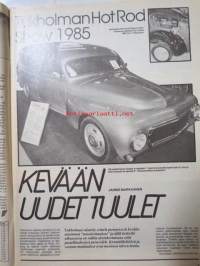 Vauhdin maailma 1985 nr 4 -mm. Jääspeedwayn MM, Ralli-SM jyväshovi, Formula 1 pakkaus Mitä on odotettavissa, Portugalin ralli mm, Porsche 911 SC RS, Matalampi