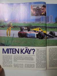 Vauhdin maailma 1985 nr 4 -mm. Jääspeedwayn MM, Ralli-SM jyväshovi, Formula 1 pakkaus Mitä on odotettavissa, Portugalin ralli mm, Porsche 911 SC RS, Matalampi