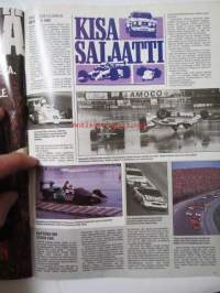 Vauhdin maailma 1985 nr 4 -mm. Jääspeedwayn MM, Ralli-SM jyväshovi, Formula 1 pakkaus Mitä on odotettavissa, Portugalin ralli mm, Porsche 911 SC RS, Matalampi