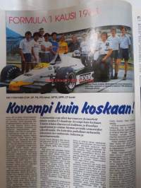 Vauhdin maailma 1984 nr 4 -mm. Saab Aero 16 turbo, Peugeot 205 GTI Formula 1 1984 Teamit kuskit autot radat, Portugalin MM-ralli, Williamsin uusi verstas, Geneven