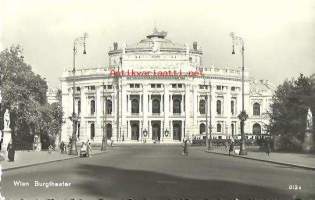 Wien Burgteater - paikkakuntakortti, raitiotievaunu kulkematon