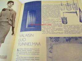 Kotiliesi 1960 nr 5, ( maaliskuu I) kesämökki riihestä, vanha esine elävöitttää nykykotia, vaurasta Seinäjokea