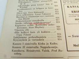 Kotiliesi 1960 nr 14, heinäkuu, nykyaikainen emäntä aitan polulla Esteri Rytilä - Parkano, Ella Kitunen esitellään.