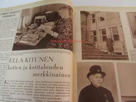 Kotiliesi 1960 nr 14, heinäkuu, nykyaikainen emäntä aitan polulla Esteri Rytilä - Parkano, Ella Kitunen esitellään.
