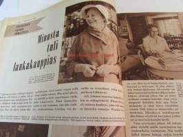 Kotiliesi 1960 nr 16,  elokuu itsenäisen naisen ammatteja - minusta tuli lankakauppias Aili Jokinen (Tampere), perintöesineitä oikeassa ympäristössä, kaulukset