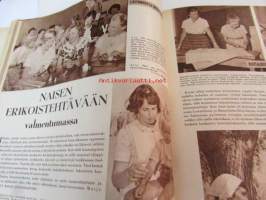 Kotiliesi 1960 nr 16,  elokuu itsenäisen naisen ammatteja - minusta tuli lankakauppias Aili Jokinen (Tampere), perintöesineitä oikeassa ympäristössä, kaulukset