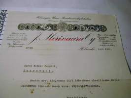 Helsingin Uusi Rautasänkytehdas J. Merivaara  14.6.1939