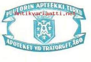 Puutorin Apteekki Turku resepti 1971
