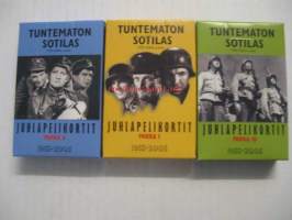 Tuntematon sotilas - Juhlapelikortit pakat 1- 3 1955-2005