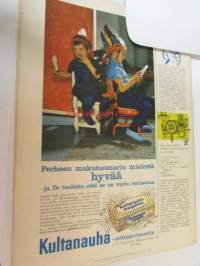 Kotiliesi 1961 nr 2, koti tarvitsee kellon, taidetohtori Aune Lindström, meidän tekee mieli ryijyä